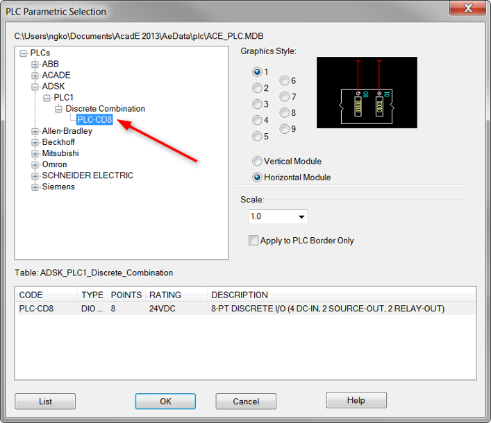 AutoCAD Electrical Add a new PLC module (Parametric)