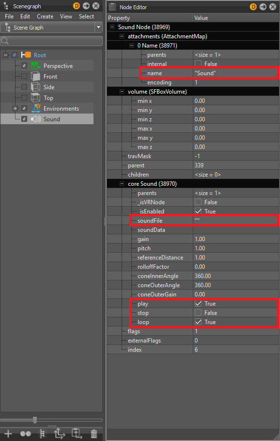 3D Sound node with Python controls
