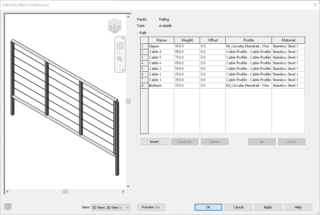 Revit Railing Families