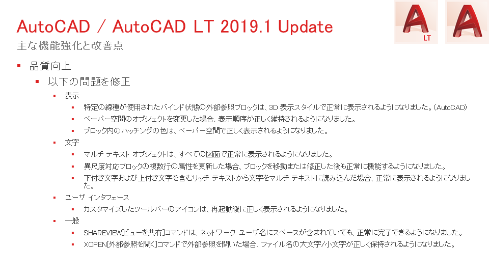 AutoCAD 2019.1 / AutoCAD LT 2019.1 Update
