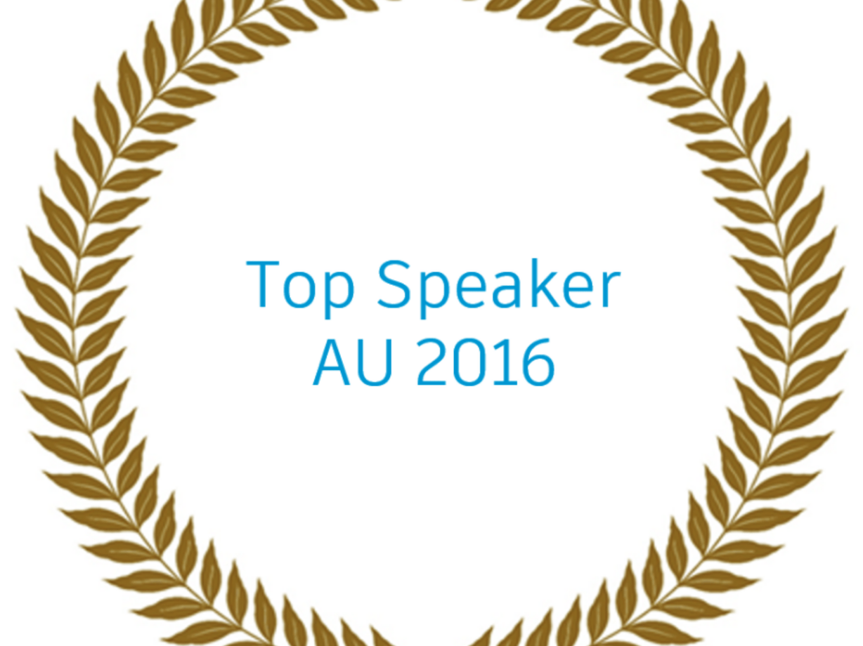 Announcing the AU 2016 Speaker Awards