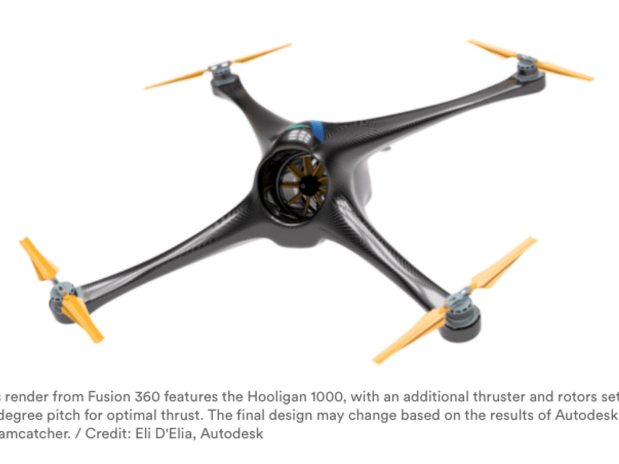 A drone designed and flown with AI