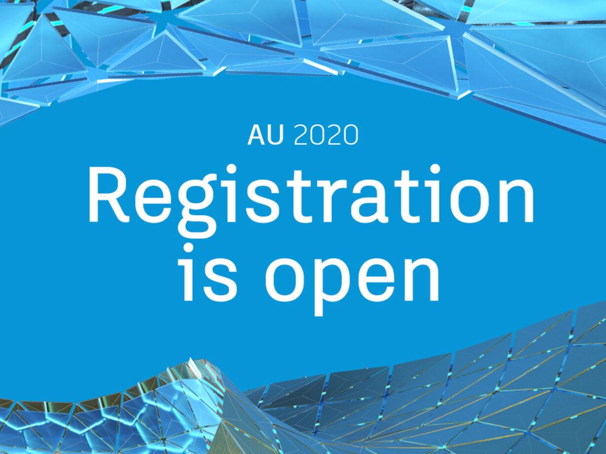 AU 2020 Registration Is Open