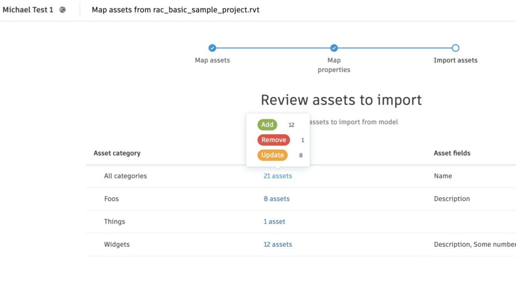 Screenshot of user interface