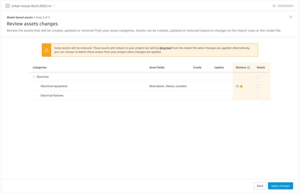 Second screenshot - Mapping rules changes