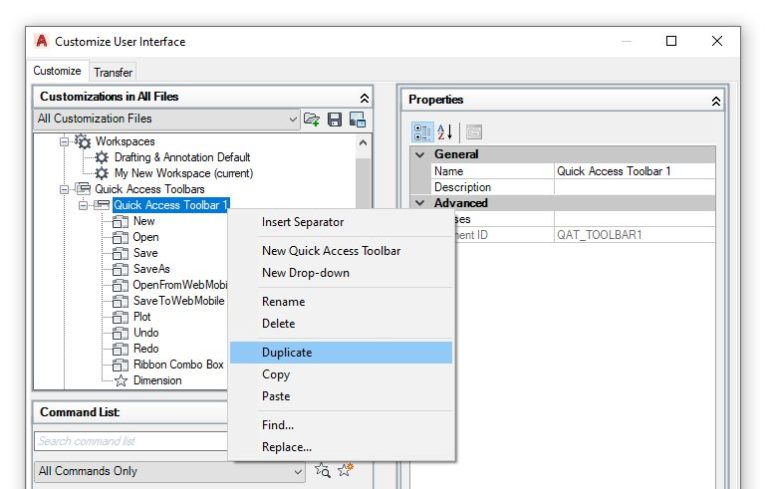 How to Customize the Quick Access Toolbar in AutoCAD LT | AutoCAD Blog ...