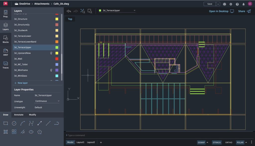 AutoCAD Web Layers