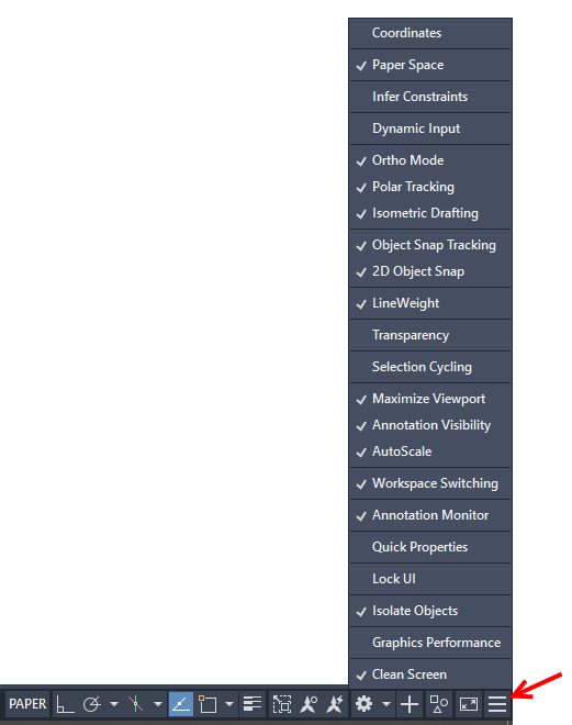 Status Bar screenshot