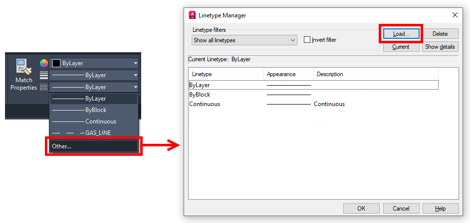 Linetypes screenshot