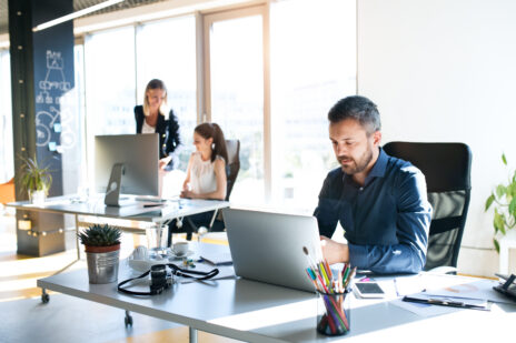 Man working at computer in office