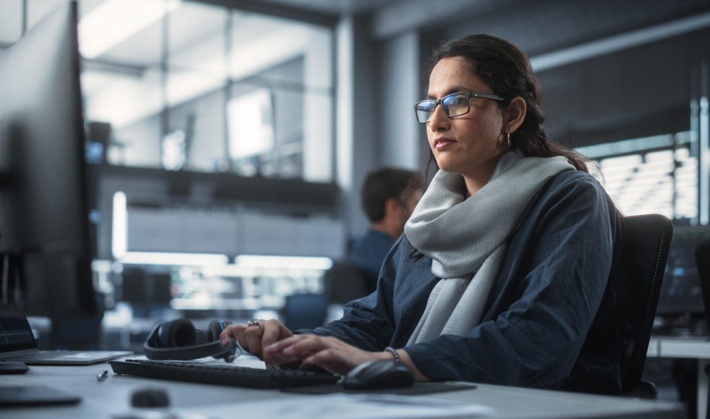 Woman at computer