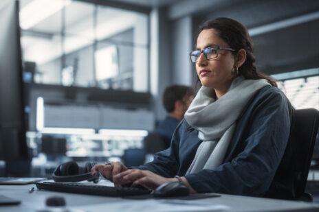 Woman at computer