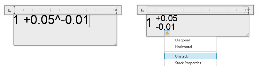 Tolerances MText screenshot