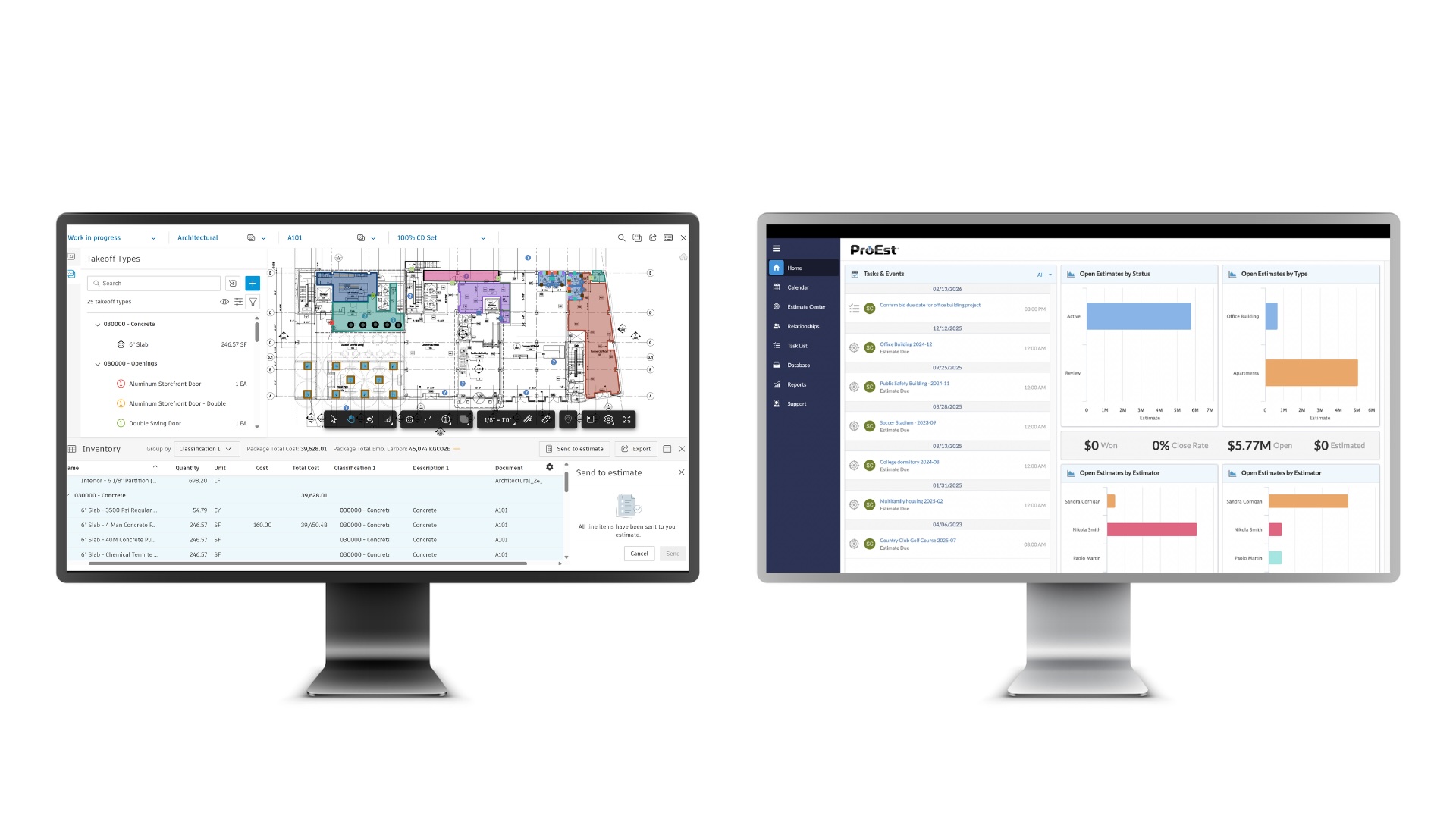 proest vs forma estimate autodesk estimating software