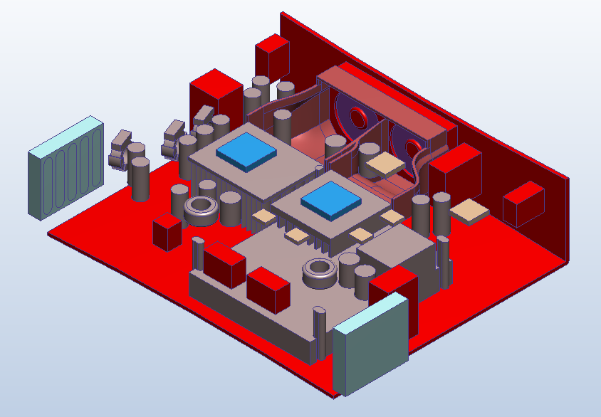 Image of simplified CAD for an electronic game console