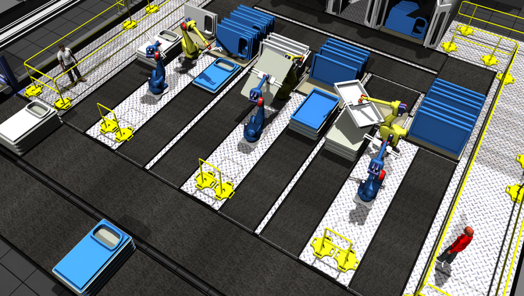 Factory simulation with Autodesk FlexSim
