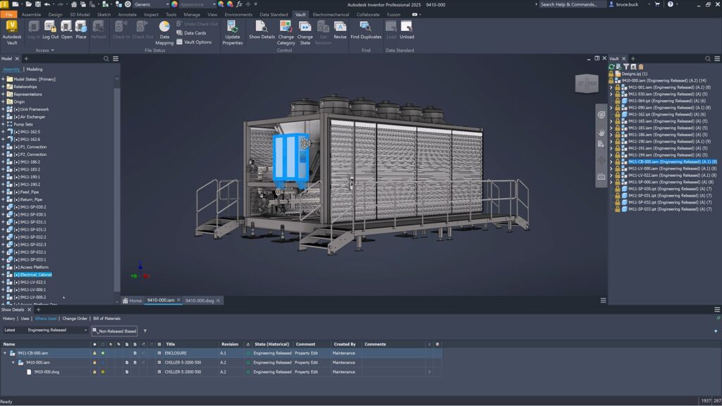 Data management in Autodesk Vault PLM.