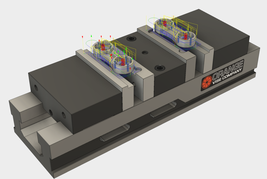 CNC toolpaths created in CAM for Fuison 360