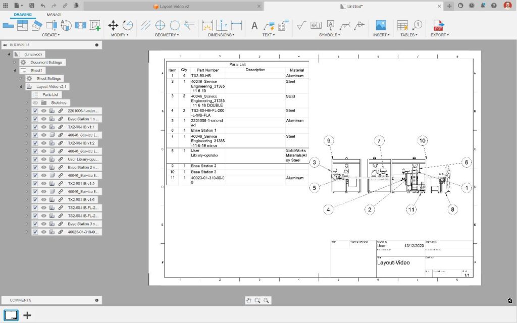 Criação de desenhos para melhorias de desempenho e produtividade do Autodesk Fusion