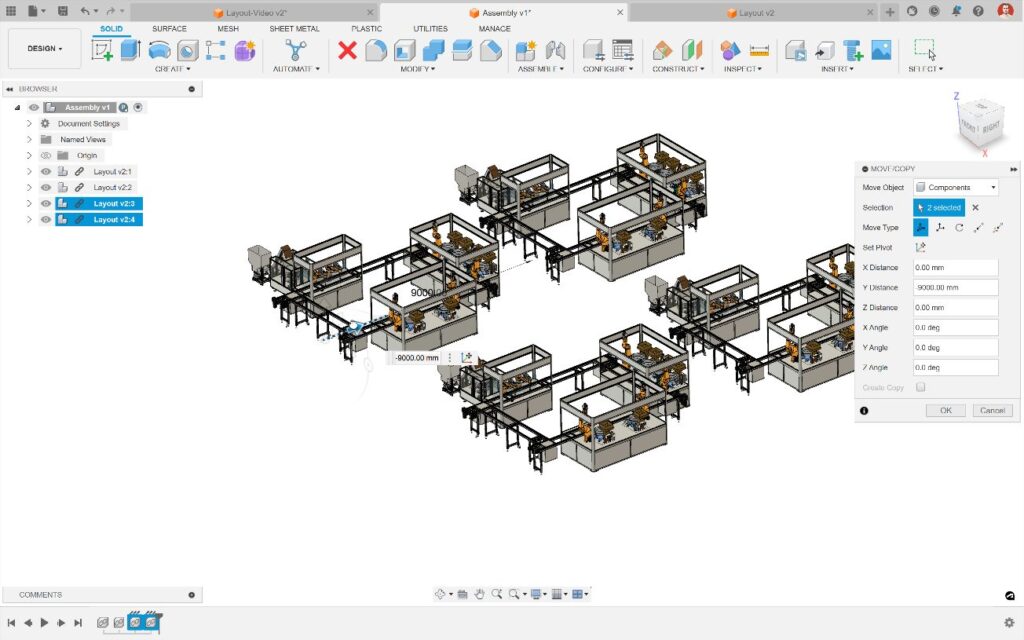 Melhorias de desempenho e produtividade do Autodesk Fusion na criação de montagens