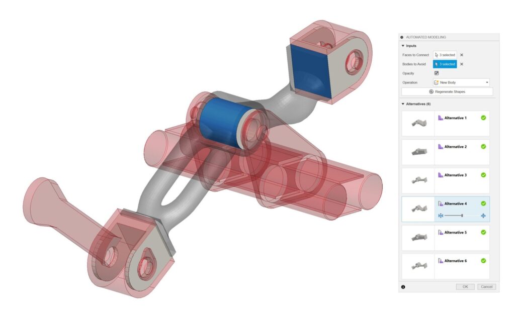 Interface de modelagem automatizada Autodesk Fusion