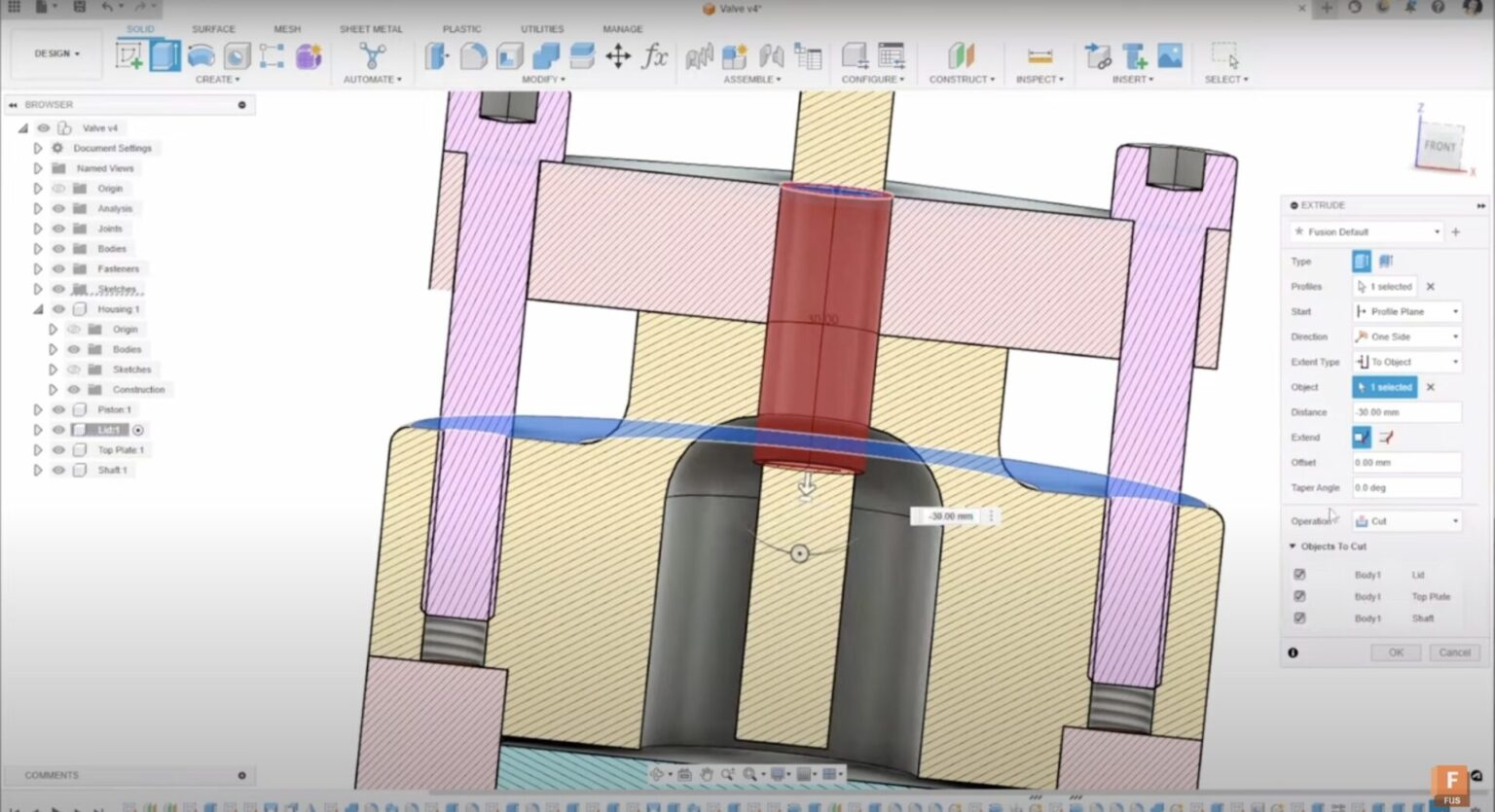 Every Way To Cut Models With The Extrude Tool In Autodesk Fusion 
