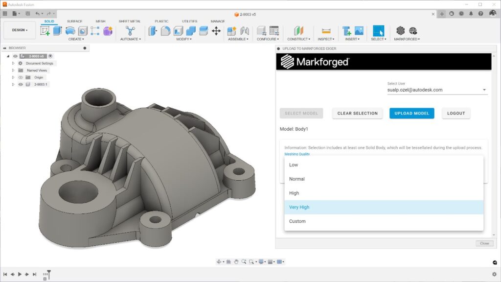Markforged for Autodesk Fusion