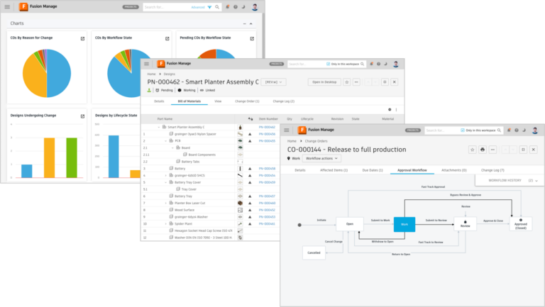 Integrated PLM in Autodesk Fusion.