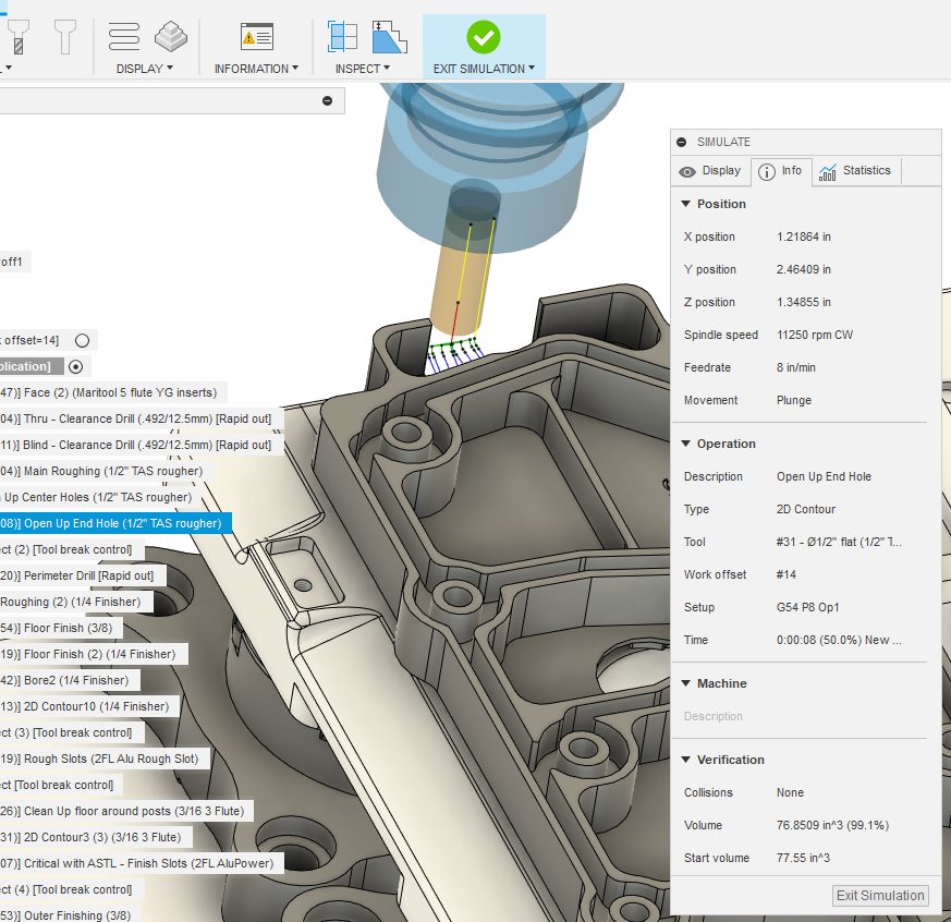 Increase plunge feed rates in Fusion to speed up CAM cycle times.