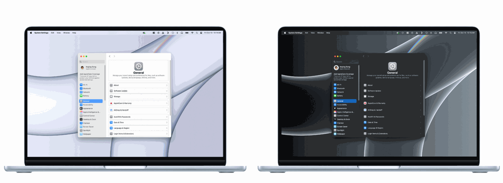Light and dark mode in Fusion