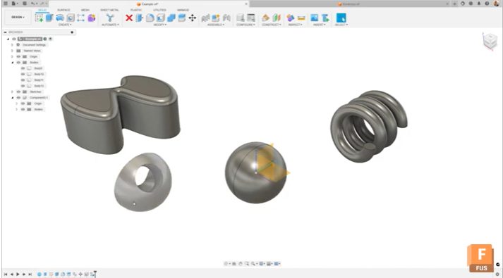 corps et les composants dans Fusion