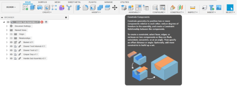 Constraintes dans Fusion