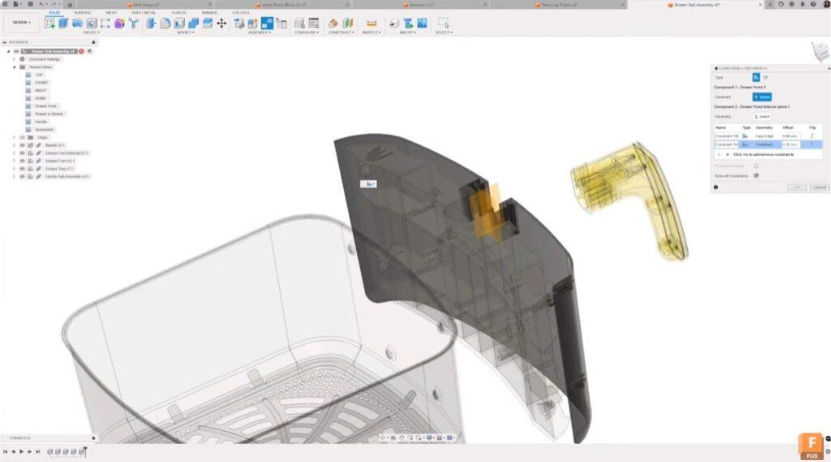 Gelenke und Abhängigkeiten in Fusion 