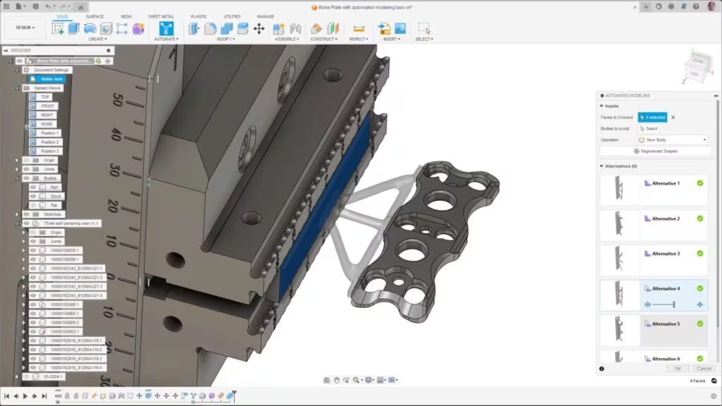 Generative design in Autodesk Fusion.