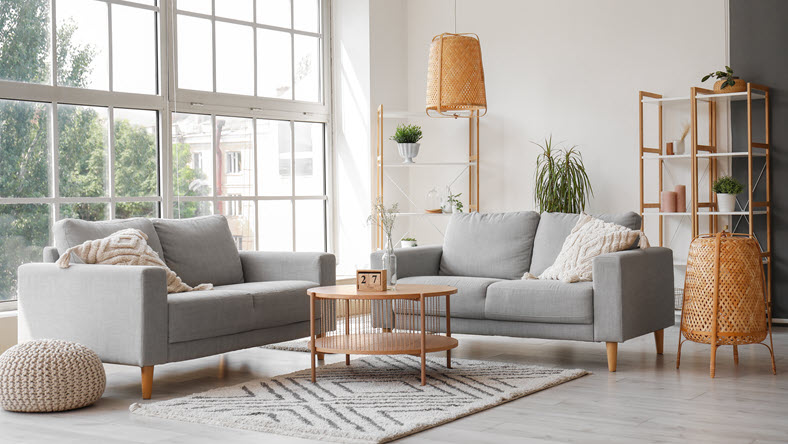 Custom furniture in a living room setting