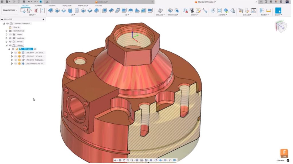 Thread integration in Autodesk Fusion