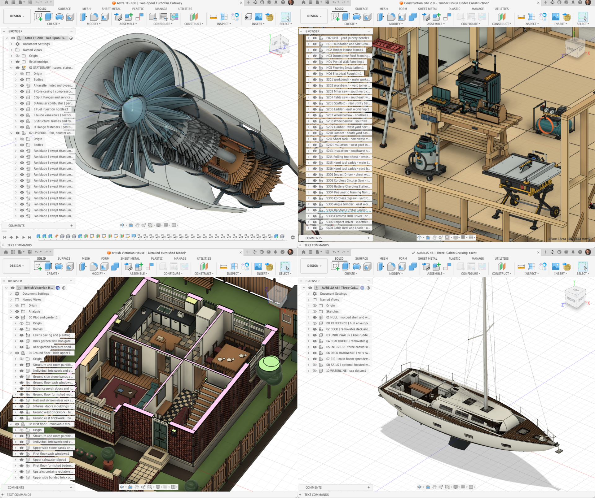 Models created with the Autodesk Fusion Compute MCP.