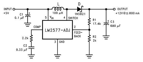 lm2577-switching-regulator-schematic